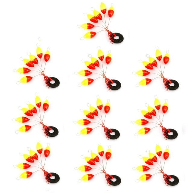 10 Pcs Flotteur de Pêche Ovale Espace Ligne de Pêche Bouée Accessoires de Pêche