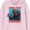 thumbnail image 2 of Five Nights At Freddy's Molten Freddy Long Sleeve Cradle Pink Adult Hooded Sweatshirt-Medium, 2 of 3