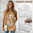 thumbnail image 6 of Uorisanigo Hippie Flower Women's Vest Suit with Pockets Open Front Sleeveless Womens Waistcoat Vest Size S Button Front Vests Top Dressy, 6 of 7