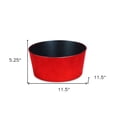 thumbnail image 4 of 12" Red Recycled Plastic Indoor Outdoor Round Pot Planter, 4 of 4