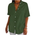 thumbnail image 2 of Blczomt Tops for Women Green Summer Y2K T Shirt Short Sleeve 2026 Womens Blouses,L, 2 of 5