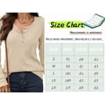 thumbnail image 3 of Sucegi Trendy Women's Long - Sleeve Henley Shirt - Button Detail Design, Premium Waffle Knit, A Must - Have in the Wardrobe, 3 of 7