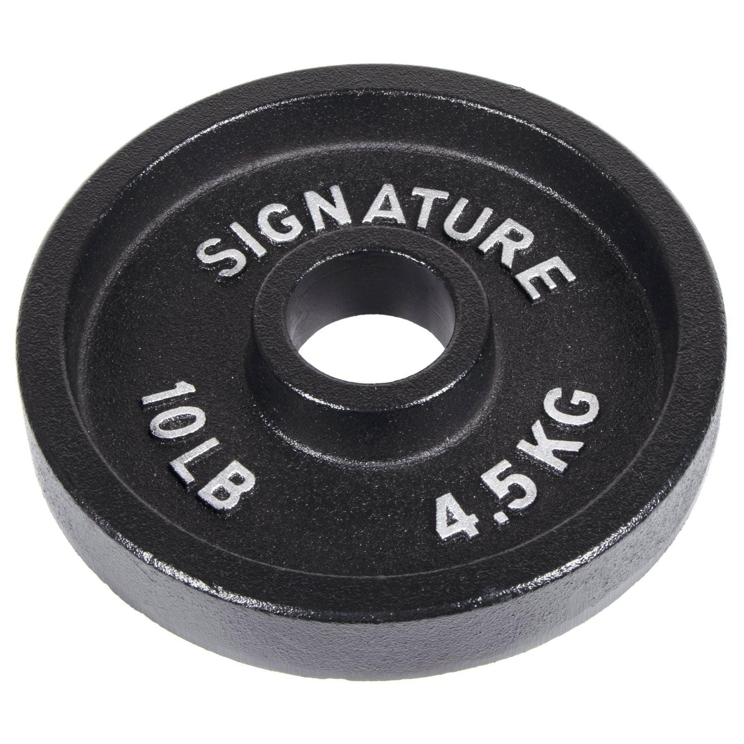 Signature Fitness Deep Dish 2 In. Olympic Cast Iron Weight Plates with E-Coating, Pair