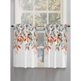 thumbnail image 5 of Vintage Leaves Bathroom Window Curtain, Summer Botanical Pastoral Watercolor Light Filtering Coffee Kitchen Curtains, Bedroom Living Room Curtains 2 Panel 84"x54", 5 of 6
