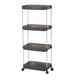 thumbnail image 2 of Carro de Almacenaje Móvil con Ruedas | Estantería Ajustable de 3 Niveles | Organizador para Cocina y Baño | Plástico Negro | 33,5 X 22,5 X 109 Cm, 2 of 6