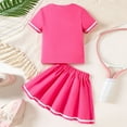 thumbnail image 5 of Kogui Girls Outfits Dressy Girl's Skirt Sets 2 Piece Outfit Summer Clothes Tops Ruffle Mini Skirts Size 6-7 Years (Hot Pink,6-7 Years), 5 of 9