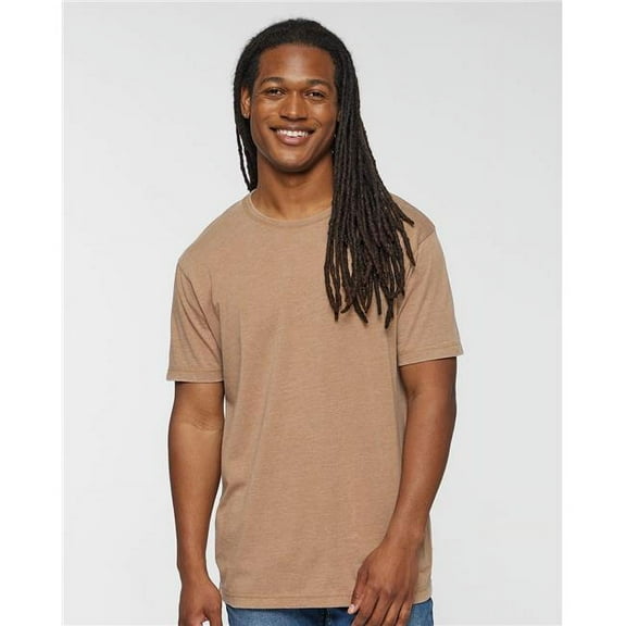 LAT B03938557 Unisex Vintage Wash T-Shirt, Washed Coyote Brown - 2XL
