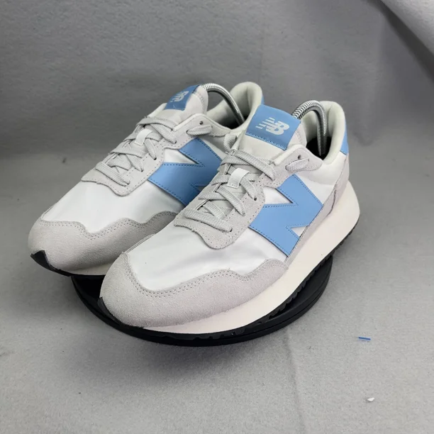 New Balance 237 Sneakers White Blue Gray Mens Size 9.5 WMS Size 11 New NWOB