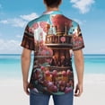 thumbnail image 4 of Fotbe fairy-tale-world-with-delicious-candy Camisa Hawaiana para Hombre Unisex – Camisa Casual de Verano con Botones de Manga Corta de Algodón y Lino,Large, 4 of 7