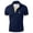 Dark Blue, variant on Men Polo Shirts Short Sleeve Deer Print Lapel T Shirt Color Matching Loose Business Foreign Trade Casual Polos for Men Dark Blue L