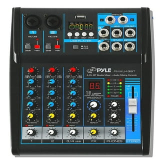 Pyle PMXU63BT - 6-Ch. Bluetooth Studio Mixer - DJ Controller Audio