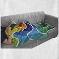 thumbnail image 6 of Psychedelic Soft Flannel Fleece Blanket, Rainbow Colored Spiral Gradient Wind Rose Psychedelic Display Surreal Artisan, Cozy Plush for Indoor and Outdoor Use, 50" x 70", Multicolor, by Ambesonne, 6 of 6