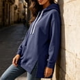 thumbnail image 5 of Yutgune Cute Hoodies Oversized Hoodie Women Side Split Pocket Long Sleeve Hooded Sweatshirt Women, 5 of 9
