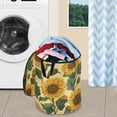 thumbnail image 5 of 50L Extra Large Popup Hamper Collapsible Laundry Basket With Zippered Lid 15.7x18.5in Cartoon Sunflower, 5 of 7