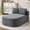 DARK GREY + Fabric + Fiber Foam and Polyester Fiber Pad+3, variant on Black 67.5 Inch Chaise Lounge Chair 46 Inch Wide Seat Corduroy Oversized Sleeper Sofa Deep Seat Lounge with Two Pillows Convertible Boneless Sofa Bed for Living Room No Assembly Required