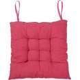 thumbnail image 1 of Granjero Gordo Cojín suave para silla de comedor, 15,8 x 15,8 cm, con cremallera y cuerda para colgar, para interior y exterior (rosa), 1 of 4