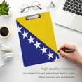 thumbnail image 2 of FMSHPON BosniaHerzegovina Flag Clipboard Hardboard Wood Nursing Clip Board and Pull for Standard A4 Letter 13x9 inches, 2 of 2