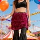 thumbnail image 1 of Falda corta de medio cuerpo con lentejuelas y borlas para mujer, delantal de poliéster, para fiesta de baile de carnaval, moda femenina, 1 of 7