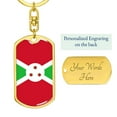 thumbnail image 3 of Burundi Flag Keychain Dog Tag Stainless Steel or 18k Gold, 3 of 16