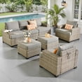 thumbnail image 2 of Ovios 7 Pieces Outdoor Patio Sectional Furniture All-Weather Rattan Wicker Conversation Patio Sofa Outdoor Chairs for Backyard Balcony, 2 of 9