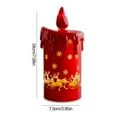 thumbnail image 4 of Árbol de Navidad de vidrio brillante, velas, luces de viento, vasos para velas, adornos brillantes, 4 of 5
