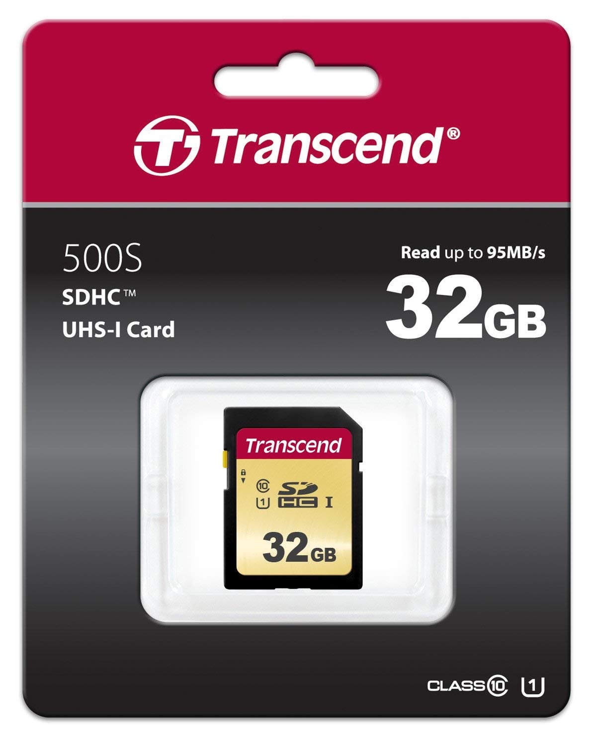 Transcend 32GB 500S UHS-I U1 SDHC Memory Card
