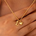 thumbnail image 4 of Turandoss Dainty Heart Initial Necklaces for Women 14K Gold Plated Heart Letter A-Z Pendant Jewelry Personalized Birthday Gifts for Her Mom Wife Sister Girlfriend, 4 of 9