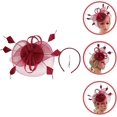 thumbnail image 5 of White Fascinator Fashion Headbands Fascinators Hat Flower Mesh Ribbons, 5 of 5