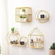 thumbnail image 4 of Estante de pared de hierro para dormitorio, decoración para colgar en la pared, estante de almacenamiento de adornos sin perforaciones, 4 of 6