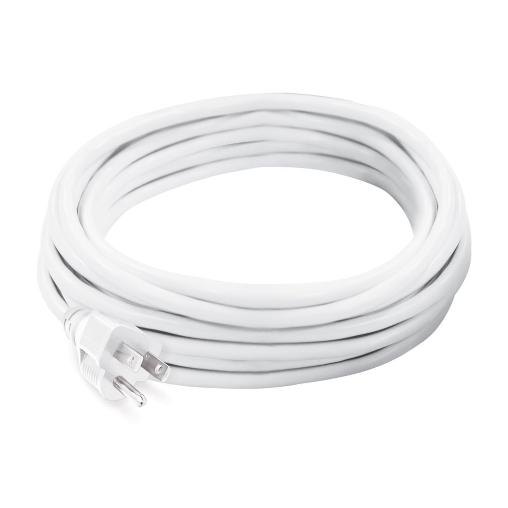 Sun Joe PJEXT20163WHT Vinyl Landscape Outdoor UL Rated Extension Cord 20Foot 16/3Gauge