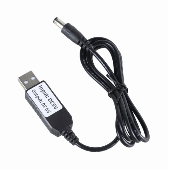 USB 5V2A to 6V DC5.5x2.1mm Power Cable for Battery Operated Electronics 5.5x2.1mm Power Supply Cord
