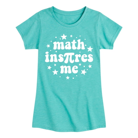 Instant Message - Math Inspires Me - Toddler And Youth Girls Short Sleeve Graphic T-Shirt