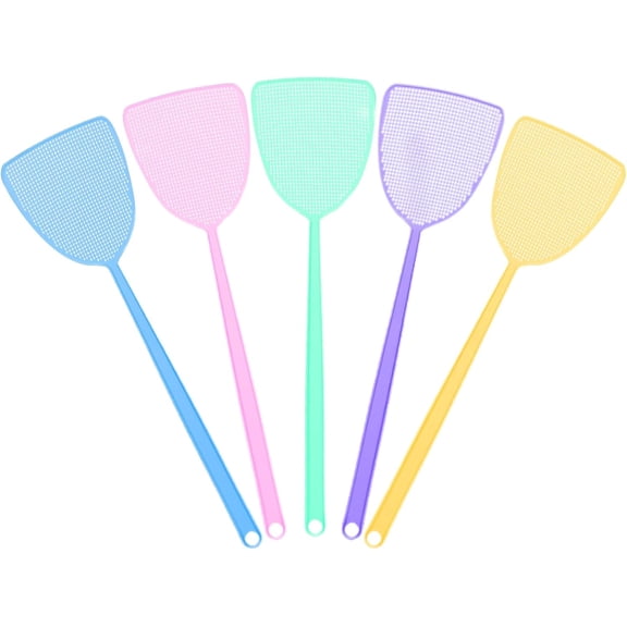 Fly Swatter, Strong Flexible Manual Swat Set, Assorted Colors (5 Pack)