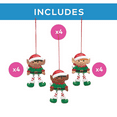 thumbnail image 3 of Dangle-Leg Elf Christmas Ornaments - 12 Pc, 3 of 3