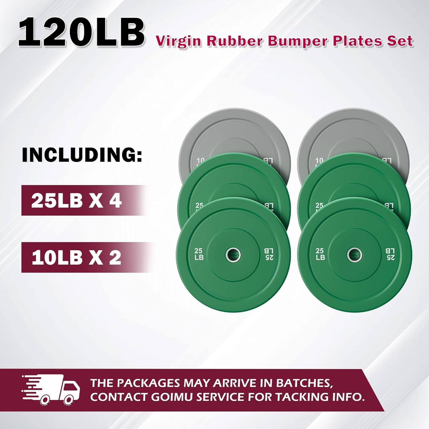 10/15/25 lb Colored Bumper Weight Plates Olympic Weight Plate Set,Rubber Weight Plates Set for Home Gym, Barbell Weights Plates for Weight Lifting and Strength Training