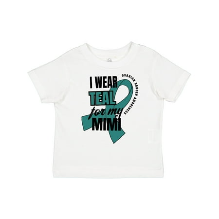 

Inktastic I Wear Teal for My Mimi Ovarian Cancer Awareness Gift Toddler Boy or Toddler Girl T-Shirt