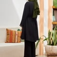 thumbnail image 5 of Elegant 2-Piece Outfit: Crystal Embellished Loose Top & Flared Pants Set For Women - Casual Daily & Party Wear, 5 of 5