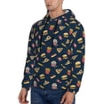 thumbnail image 3 of Daiia Fast Food for Men's Fashion Hoodies & Sweatshirts with Kangaroo Pocket Hooded Sweatshirt Breathable & Moisture Wicking-X-Large, 3 of 7