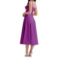 thumbnail image 5 of Women Y2k Midi Corset Dress Sleeveless Low Cut Square Neck Flowy Long Dresses Summer Party A-line Going Out Sundress, 5 of 6