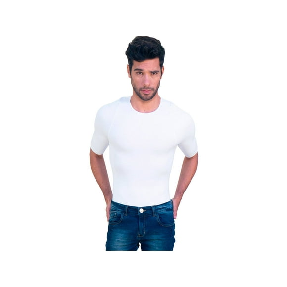 Camiseta seamless I Love Shape 4003 con cuello redondo manga blanca