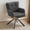 Gray, variant on Fabric Dining Chair,Modern Upholstered Swivel Chairs Comfy Accent Armchair with Mid Back, Desk Arm Chair for Kitchen/Living Room/Home Office, Navy