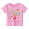 thumbnail image 2 of Girls Short Sleeve Cartoon Print Tee Shirts Casual Campus For Season Kids Wear Age 3-14 Years, 2 of 4