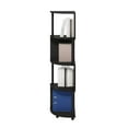 thumbnail image 6 of Furinno Econ 4-Tier Zigzag Corner Shelf Bookcase, Bookshelf, Espresso/Black, 6 of 6