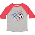 thumbnail image 3 of Inktastic Soccer Ball, Net with American Flag Colors Boys or Girls Toddler T-Shirt, 3 of 5