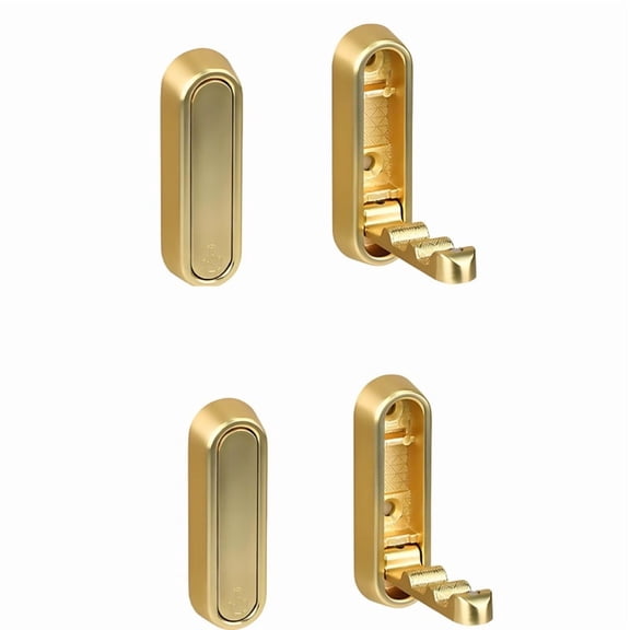 4-Piece Foldable Wall Hooks - Heavy Duty Hooks for Closet, Door & Bathroom, Ideal for Hanging Coats, Belts, Backpacks & Towels | Space-Saving Coat Hook Set