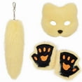 thumbnail image 6 of Multipurpose Sturdy Plush Foxes Mask and Gloves Tail Keychain Set Portable for Halloween Party Cosplay Accessories, 6 of 11