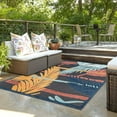 thumbnail image 3 of Unique Loom Belize Outdoor Collection Area Rug - Ambergris (2' x 3' Rectangle Charcoal/Light Blue), 3 of 11