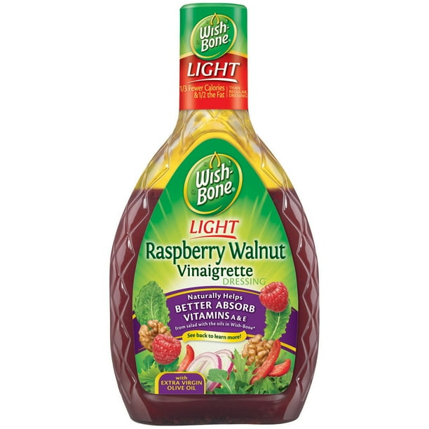 WishBone Light Raspberry Walnut Vinaigrette Dressing 16 fl. oz. Bottle