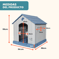 thumbnail image 2 of Casa para Perros Grandes MascoAMIGO con Puerta Metálica Térmica Azul, 2 of 7