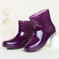 thumbnail image 4 of Safufu Women's Rain Boots Low Cut Slip Rubber Sole For Kitchen Work Outdoor Walking Comfortable Lightweight All SeasonsPurple, 4 of 4